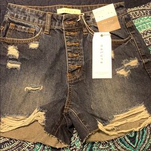 NWT Pink Lily High Waisted Shorts